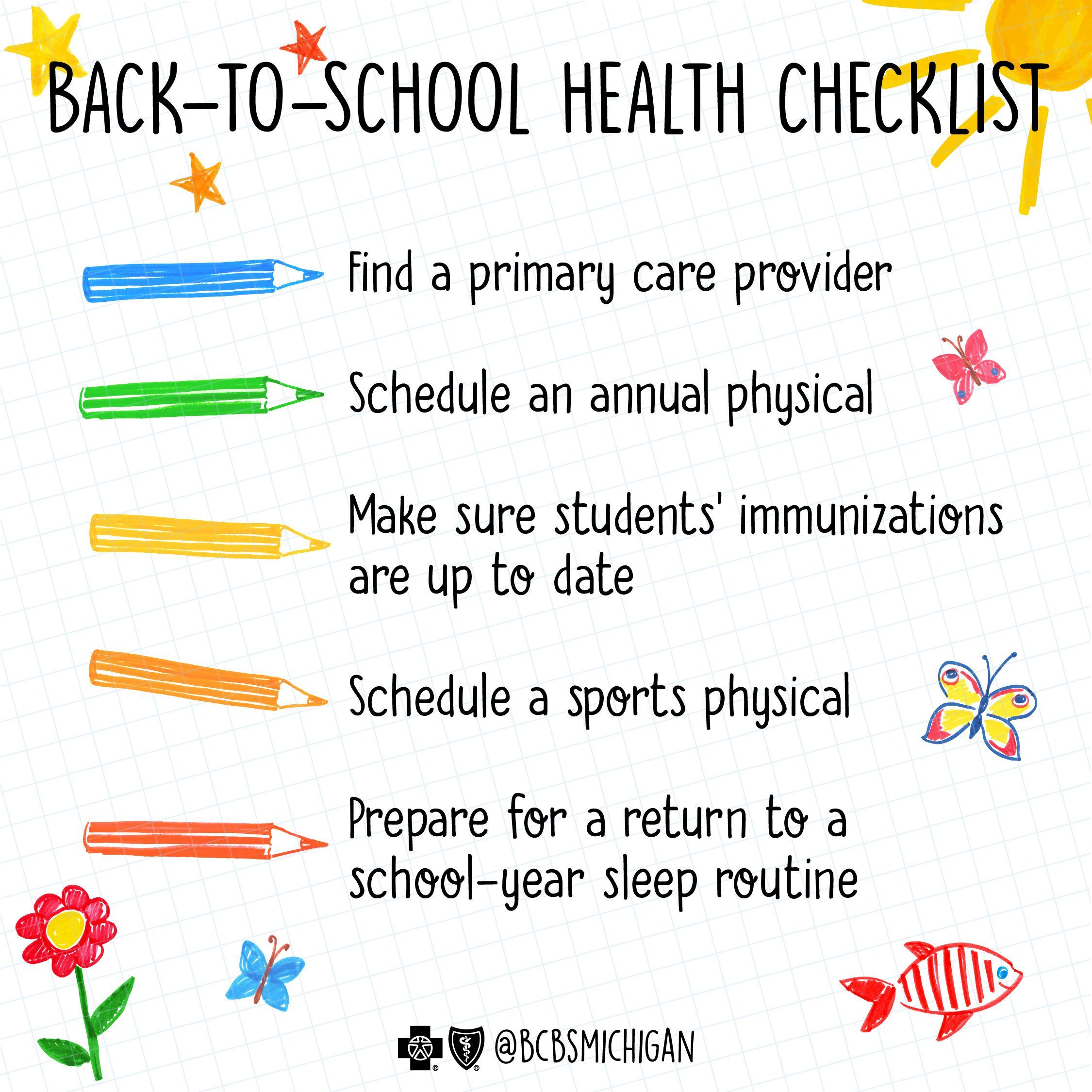Back-to-school health checklist